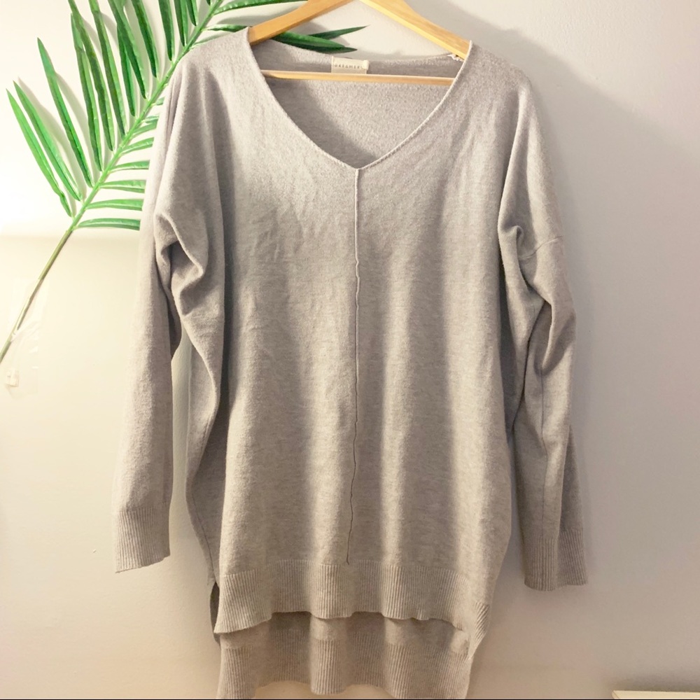 Gray soft and cozy long sweater